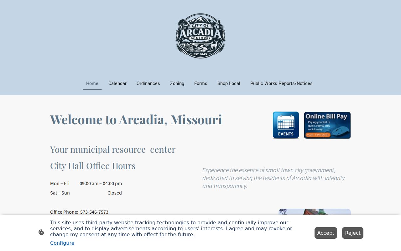 Arcadia court docket City Hall contact and ordinance routing