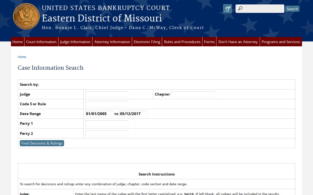Iron County court date research showing a separate federal court record search