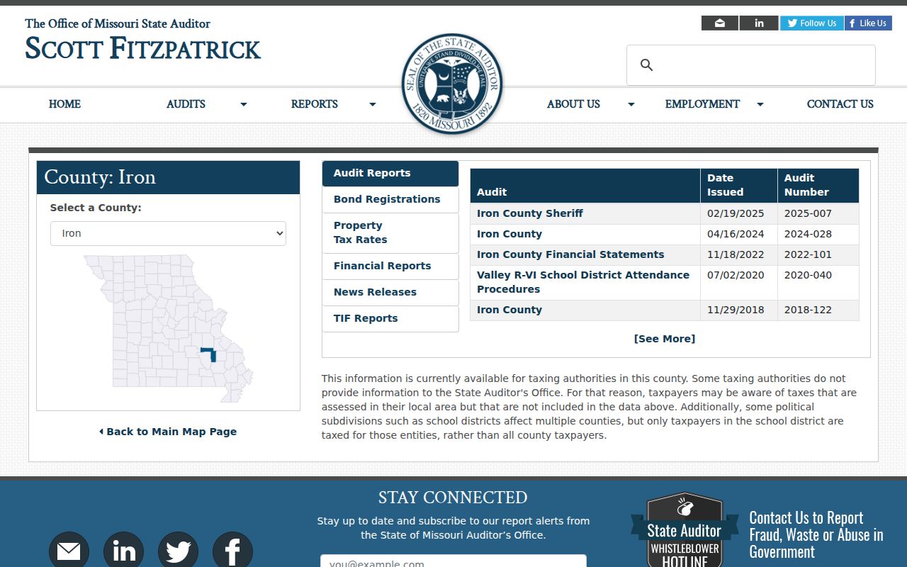 Iron County court records research and county audit hub distinction