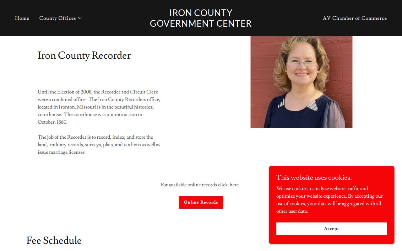 Iron County court records and Recorder office boundary
