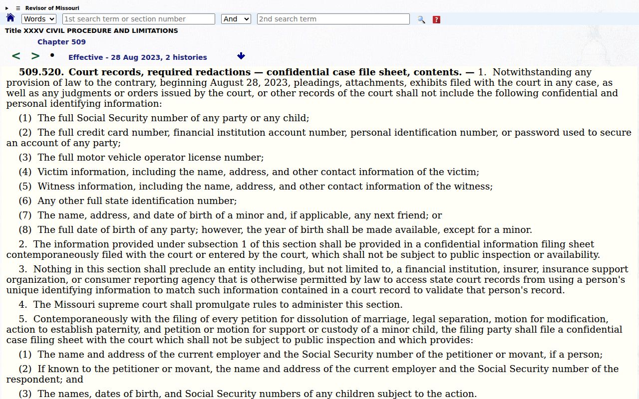 Iron County court records redaction and public access rule