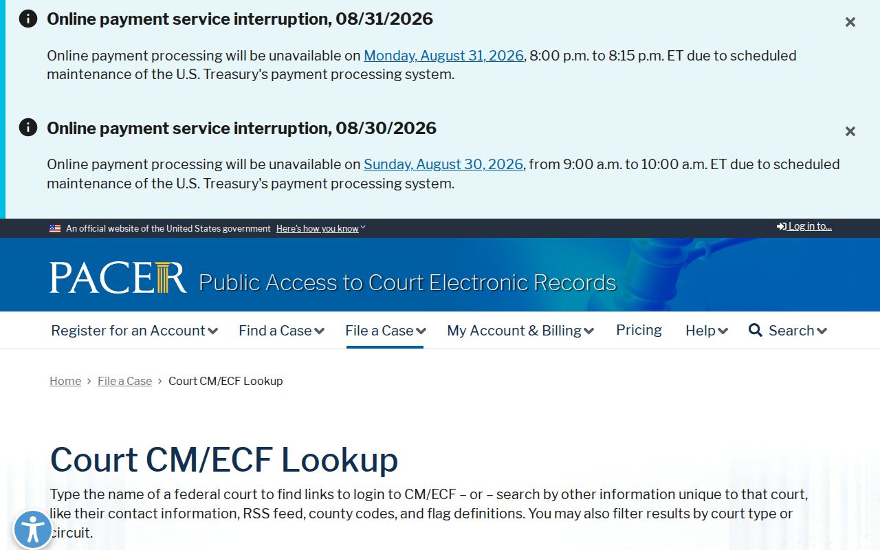 Iron County court docket federal court lookup reference
