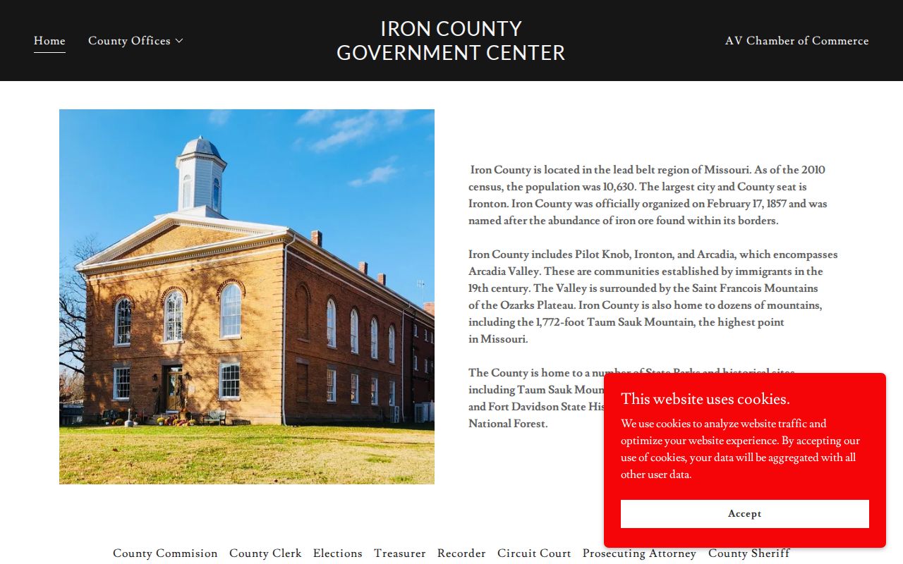 Iron County court docket reference to county government source